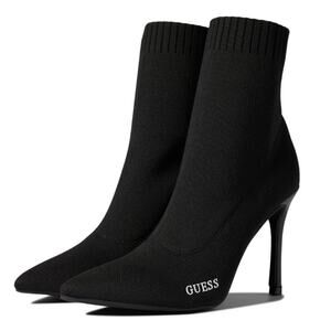 Guess Black Tear Stretch Heeled Booties Womens Size 8.5